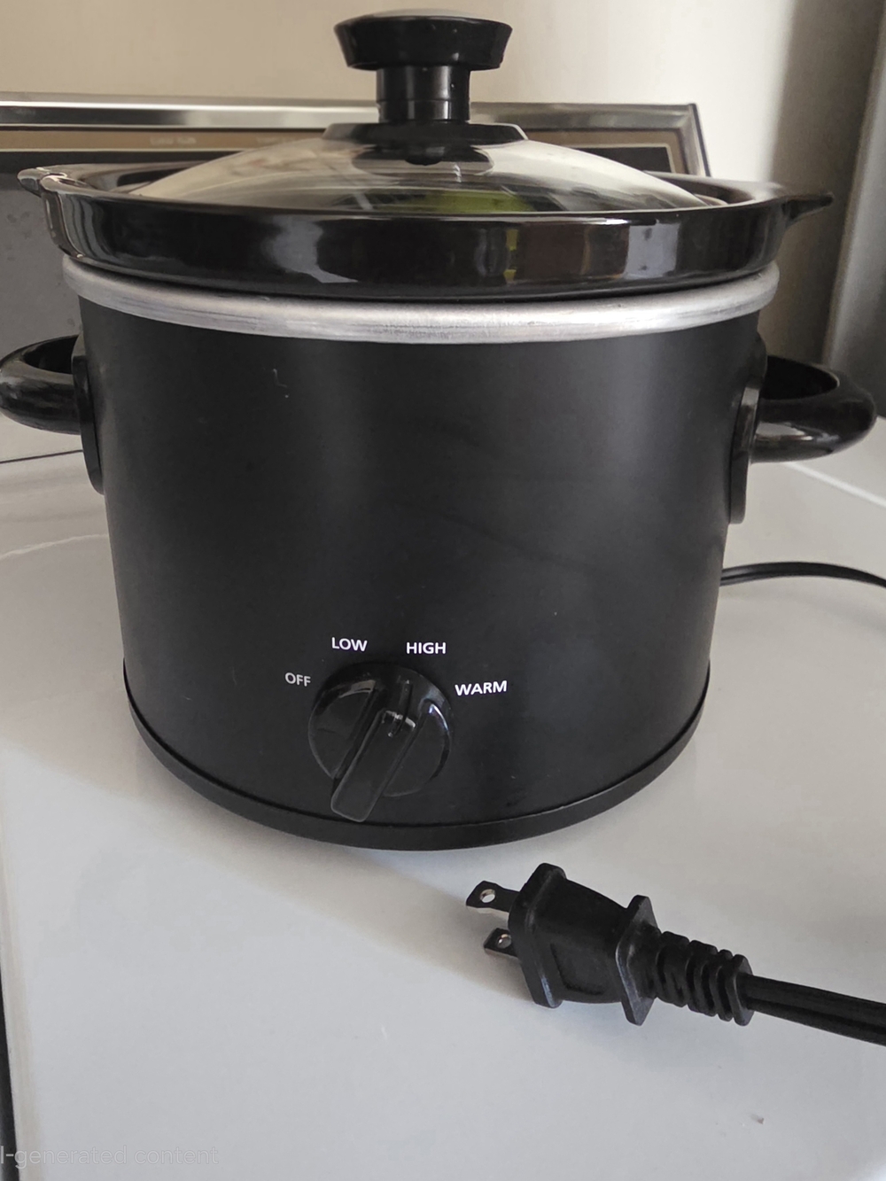 Mainstays Black Portable 2 Quart Slow Cooker - Electric Countertop Cooker